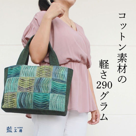 手織りワッフルトートMサイズ