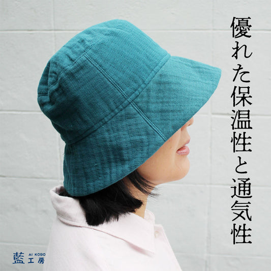 ダブルガーゼコットン帽子