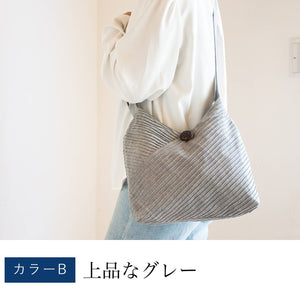 総ピンタック2WAYショルダーバッグ