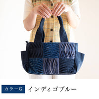 大人のワッフル横長トート