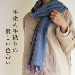 太糸手織り絣柄ストール