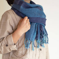 太糸手織り絣柄ストール