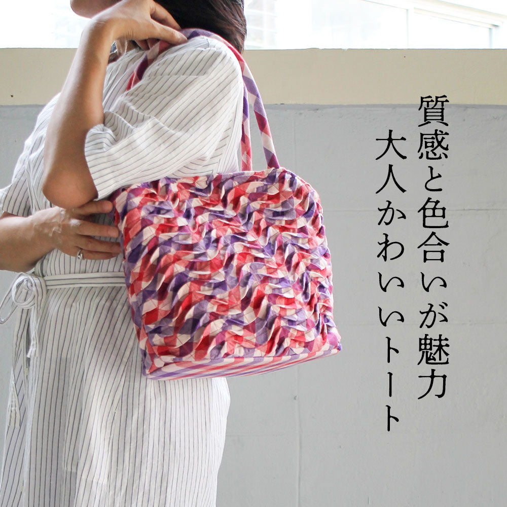 タック手織りトート