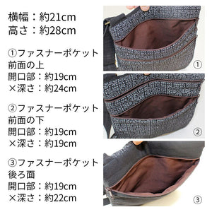 3ファスナーポケットポシェット