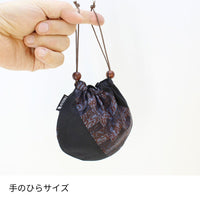 シルク半月巾着