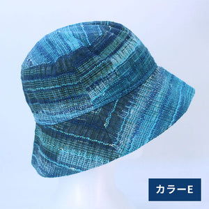 ざっくり手織りコットン帽子