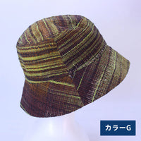 ざっくり手織りコットン帽子