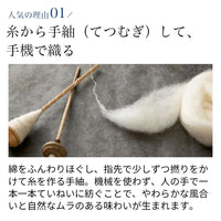 藍染絣手織り木綿シャツカラージャケット