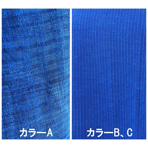 藍染め木綿チュニックブラウス