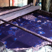 手絞り藍染め楊柳コットンジャケット