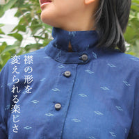 藍染チュニックブラウス