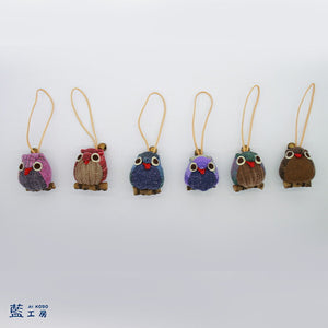 止まり木ふくろうストラップ